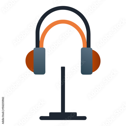 headphones on white background