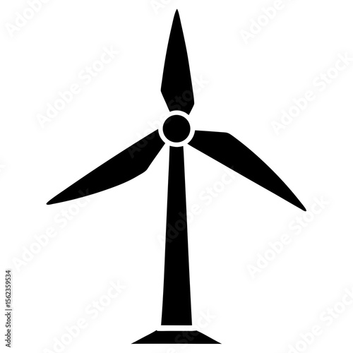 wind turbine on white background
