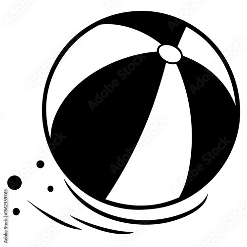vector illustration of a black and white shark