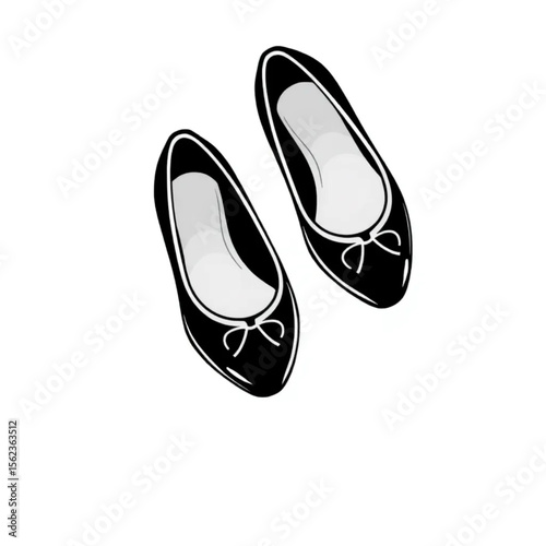 A pair of ballet pumps on a shoe rack