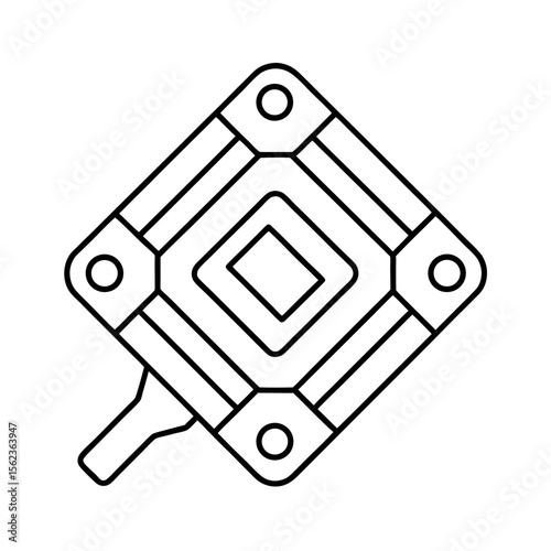 Clean MPU6050 Motion Sensor Chip Outline Drawing