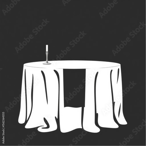A linen tablecloth on a dining table