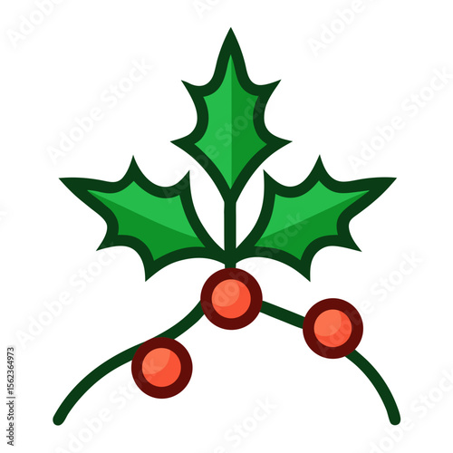 christmas tree with holly berries