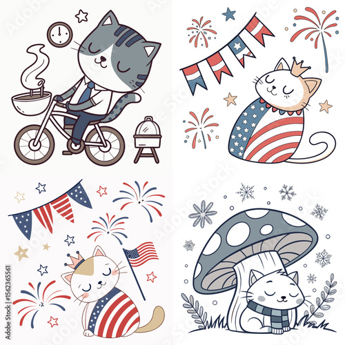 High-Quality sleeping cats Illustrations in Various Styles – SVG Bundle