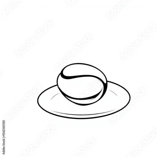 A single pistachio on a dessert plate