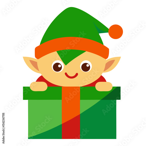 elf with gift box