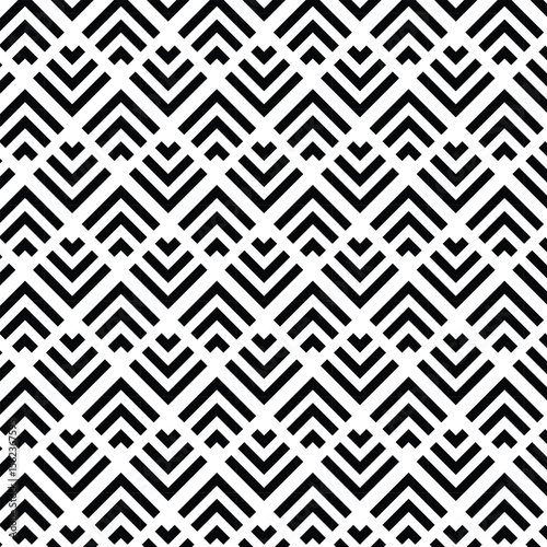 Abstract geometric pattern. A seamless vector background. White and black ornament. Graphic modern pattern. Simple lattice graphic design.