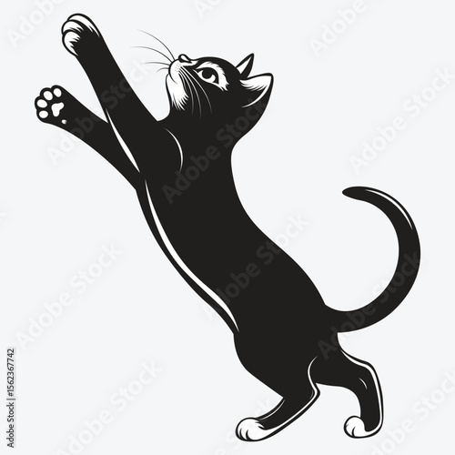 Black Cat Vector Illustration for Art and Design