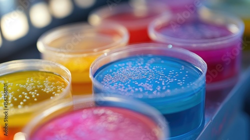 Colorful petri dishes
