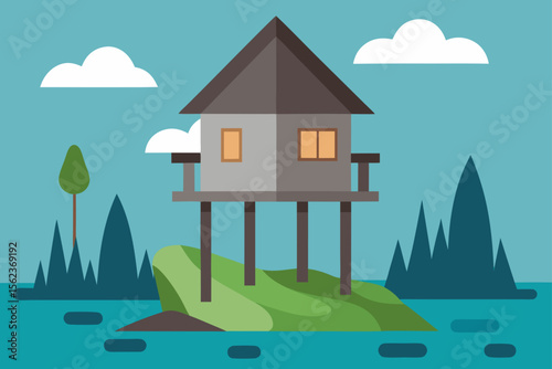 house on the lake