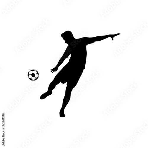 Football Sport Silhouettes in various positions Vector
