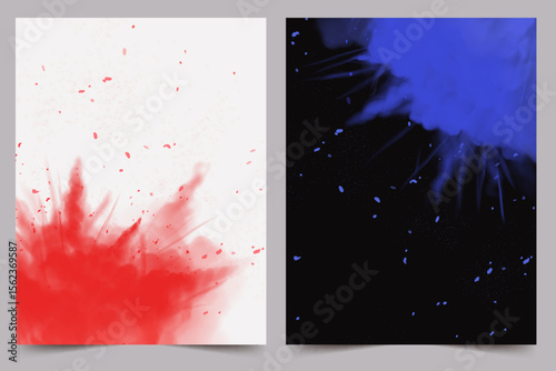 clouds explosions ink splashes decorative background