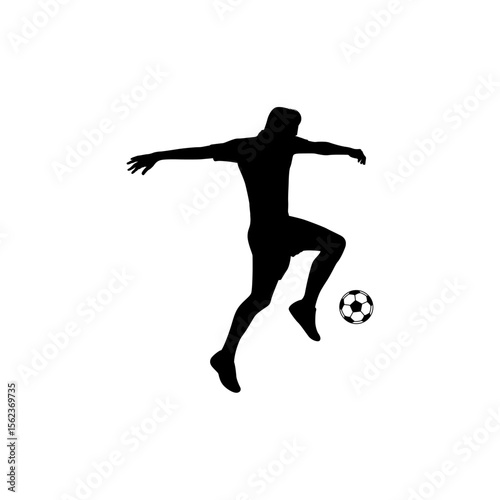 Football Sport Silhouettes in various positions Vector