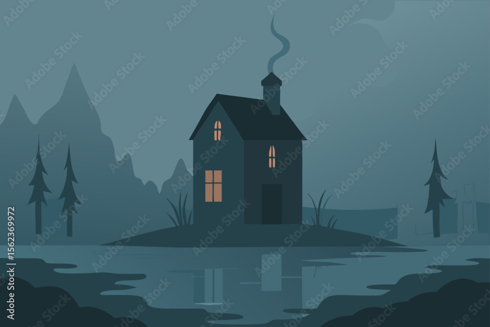 Fototapeta premium vector illustration of church