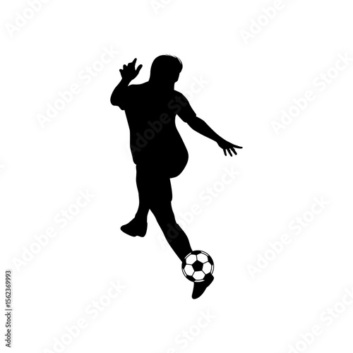 Football Sport Silhouettes in various positions Vector