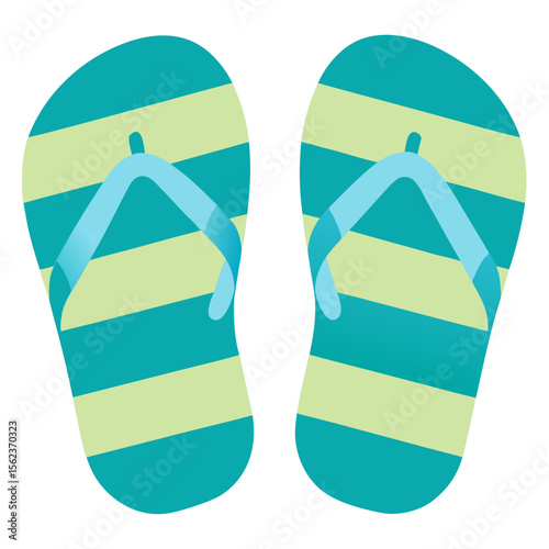 flip-flops-with-striped-pattern-on-white-background