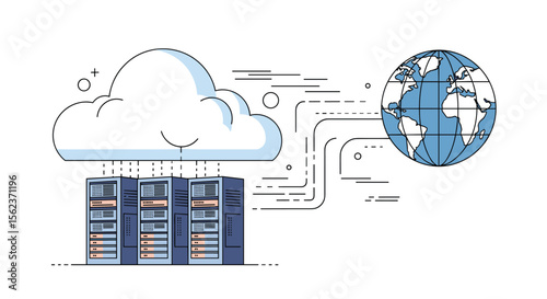 Cloud Computing Services Connecting Servers to the Global Network