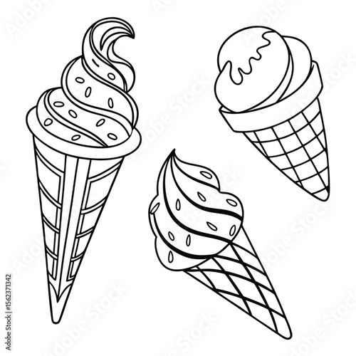 Colorful popsicle ice cream treat silhouette isolated on white background