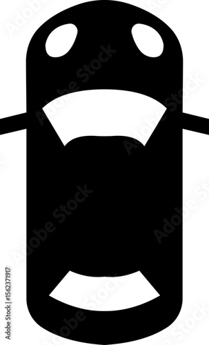 Cars icon from above, top view isolated. Modern urban civilian vehicle. View from the bird's eye. Realistic design. Flat style vector. traffic, automobile transportation. Transport service concept.