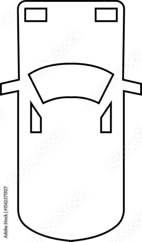Cars icon from above, top view isolated. Modern urban civilian vehicle. View from the bird's eye. Realistic design. Flat style vector. traffic, automobile transportation. Transport service concept.