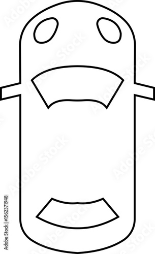 Cars icon from above, top view isolated. Modern urban civilian vehicle. View from the bird's eye. Realistic design. Flat style vector. traffic, automobile transportation. Transport service concept.