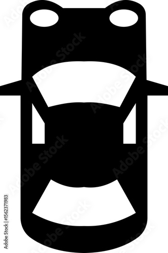 Cars icon from above, top view isolated. Modern urban civilian vehicle. View from the bird's eye. Realistic design. Flat style vector. traffic, automobile transportation. Transport service concept.