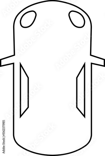 Cars icon from above, top view isolated. Modern urban civilian vehicle. View from the bird's eye. Realistic design. Flat style vector. traffic, automobile transportation. Transport service concept.