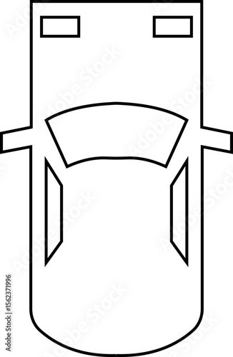 Cars icon from above, top view isolated. Modern urban civilian vehicle. View from the bird's eye. Realistic design. Flat style vector. traffic, automobile transportation. Transport service concept.