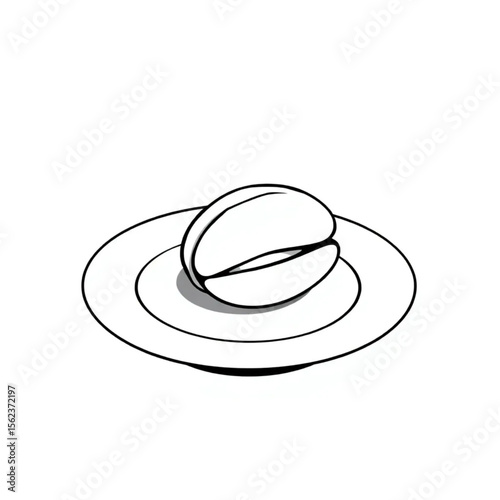 A single pistachio on a dessert plate