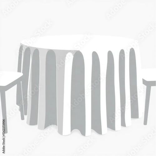 A linen tablecloth on a dining table