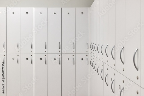 Locker room lockers in a gym photo