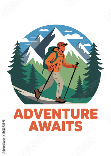 Mountain Climbing Day Typography T-Shirt Design