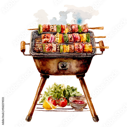 shish kebab on the barbecue