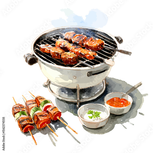 grilled chicken and vegetables