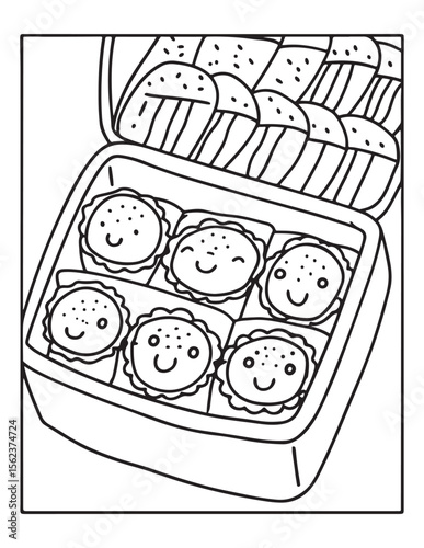 Cute Kawaii Coloring Pages – Fun and Easy Printable Line Art for Kids and Adults, Kawaii Fun Coloring Sheets, Simple and Sweet Line Art for Relaxation, Print