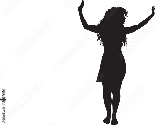 dancing girl silhouette