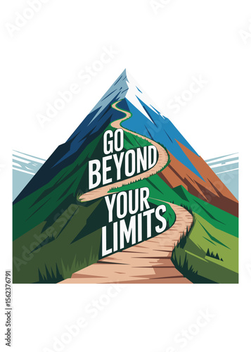 Mountain Climbing Day Typography T-Shirt Design
