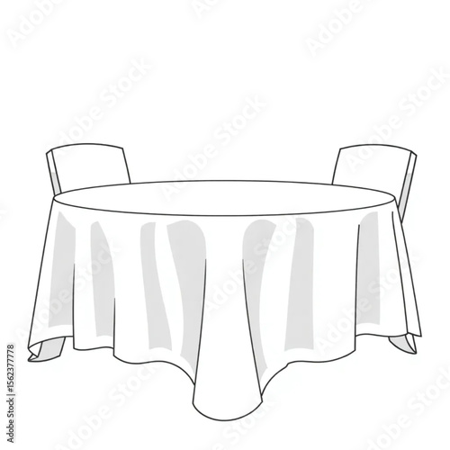 A linen tablecloth on a dining table