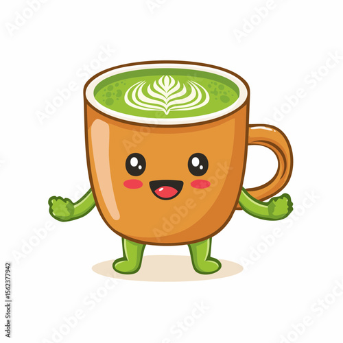 Icône personne tasse de matcha