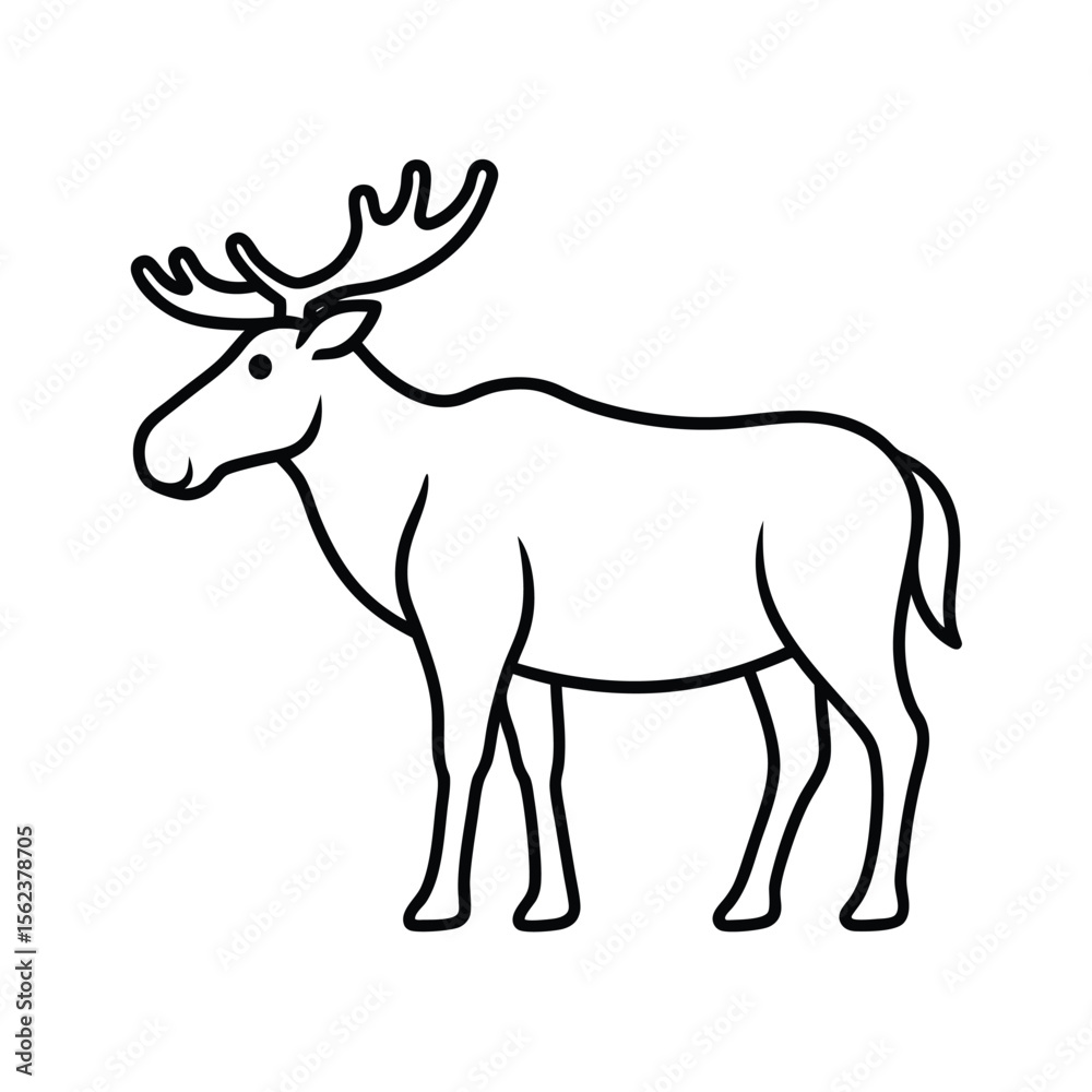 Obraz premium moose vector illustration