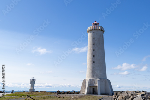 Old and New Arkranes Lighthhouse