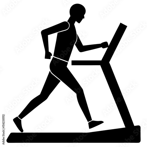 Treadmill Runner Silhouette