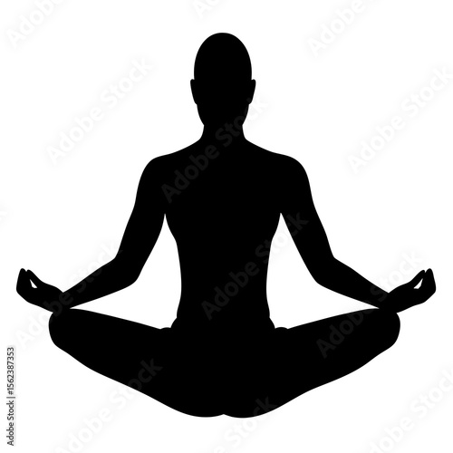 Meditating Person Silhouette