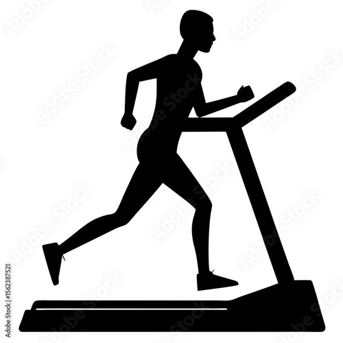 Treadmill Runner Silhouette