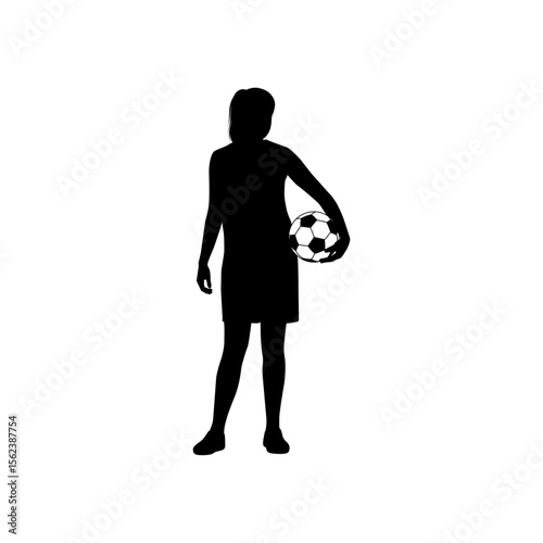 woman Football Sport silhouettes in different positions Vector