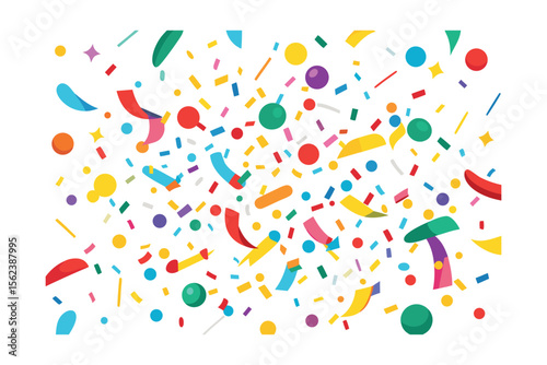 Colorful Confetti Celebration Festive Background Design