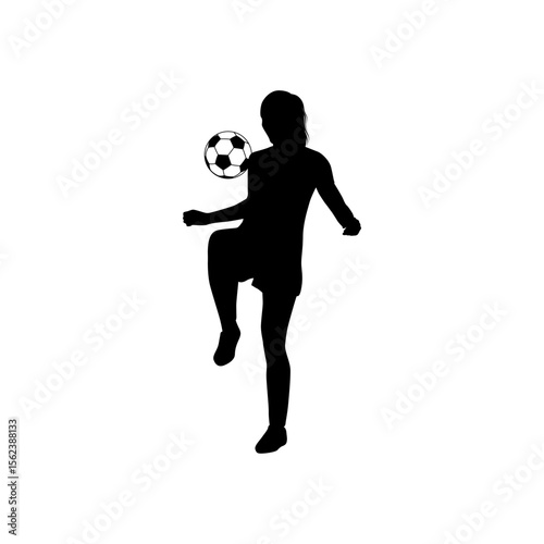 woman Football Sport silhouettes in different positions Vector