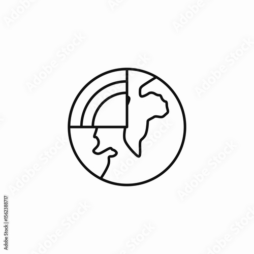 global network earth icon sign vector