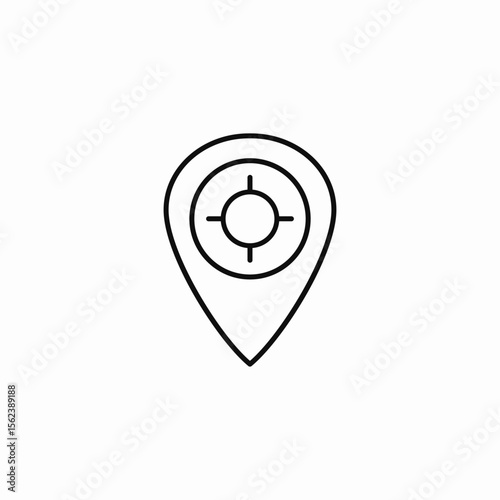 target location pin icon sign vector