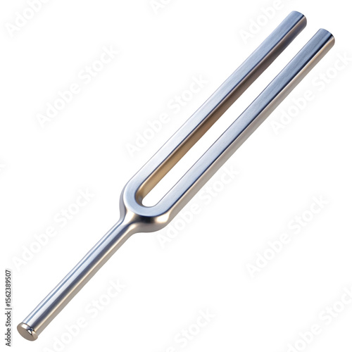 Metal Tuning Fork isolated on a transparent background